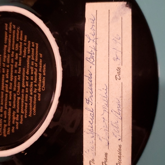 Dynasty Gallery Exclusive Original Chokin Happy 50th Anniversary-24Kt rim plate - Picture 9 of 9